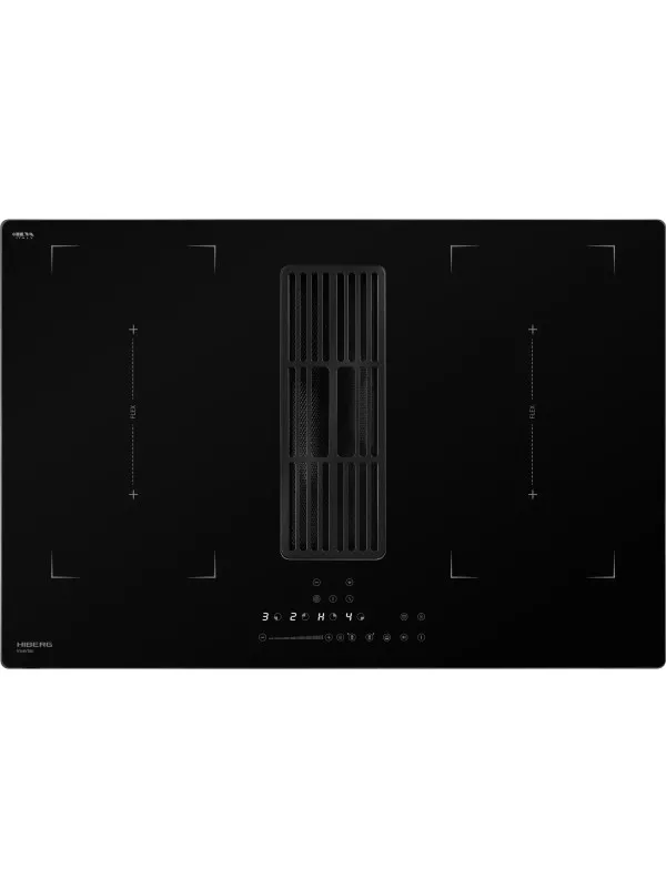 Индукционная панель с вытяжкой HIBERG i8-VM8 B (80см) RU