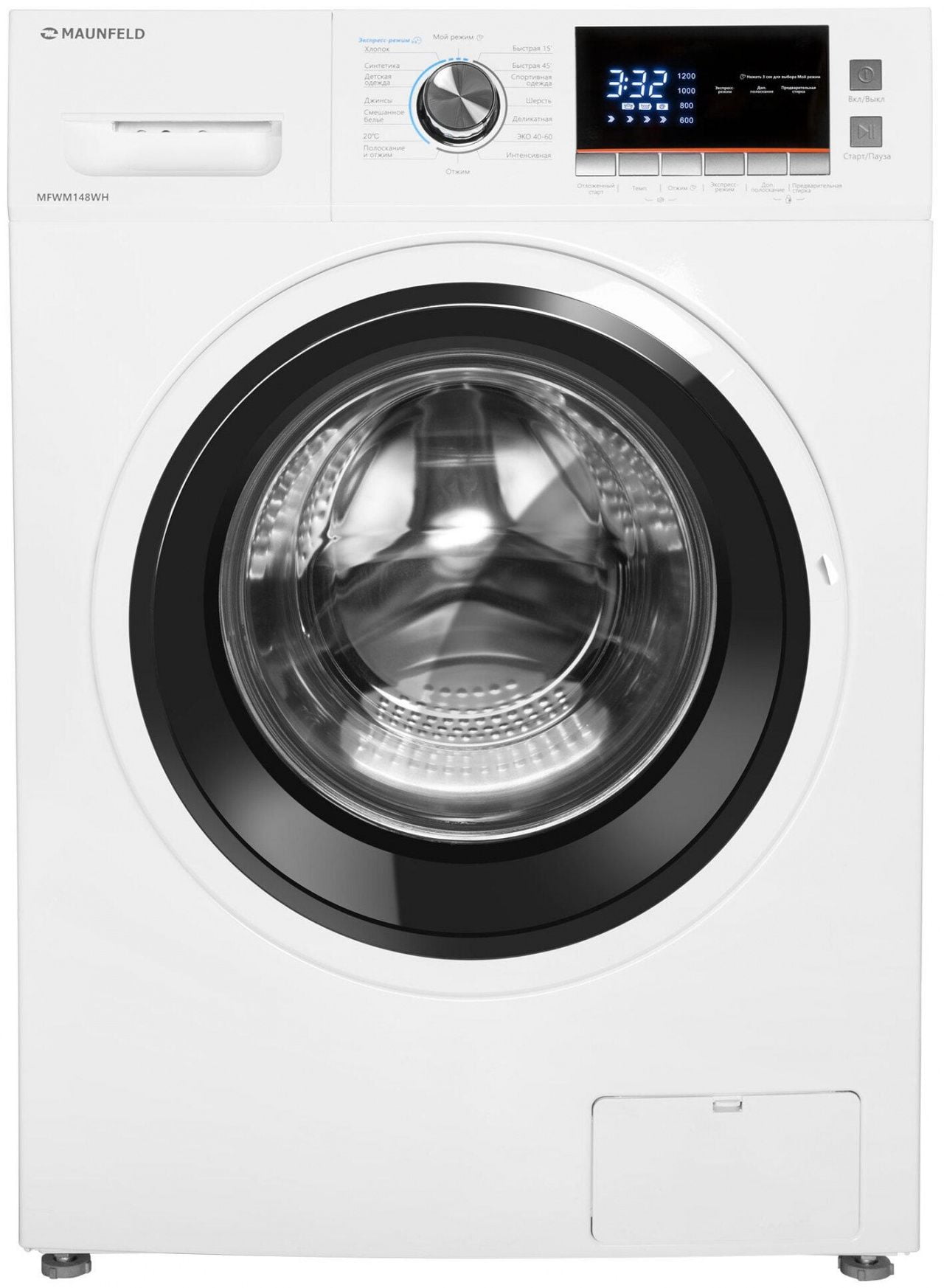 Стиральная машина с инвертором MAUNFELD MFWM148WH, белая